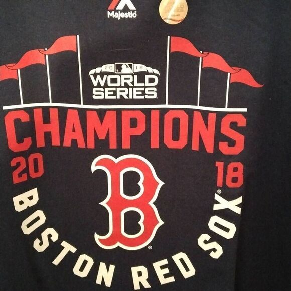 Majestic MLB Boston Red Sox 2018 World Series Tshirt NWT - Picture 1 of 8